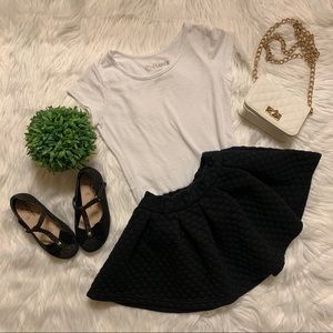Black Textured Skirt